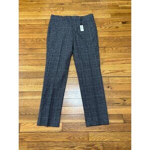 Express Mens Slim Fit Dress Pants Sz 33x30 Tag 31x32) Gray Plaid Slacks NWT $118
